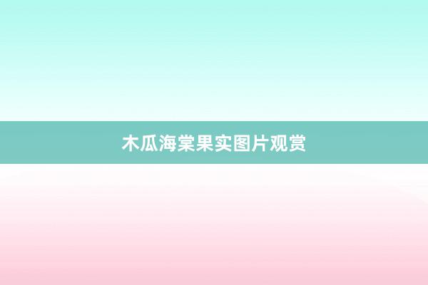 木瓜海棠果实图片观赏